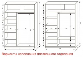 Шкаф-купе 1600 серии SOFT D6+D6+B2+PL3 (2 ящика+2штанги) профиль «Капучино» в Ханты-Мансийске - hanty-mansiysk.ok-mebel.com | фото 8