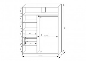 Шкаф-купе 1700 серии NEW CLASSIC K3+K3+B2+PL1 (2 ящика+1 штанга) профиль «Капучино» в Ханты-Мансийске - hanty-mansiysk.ok-mebel.com | фото 3