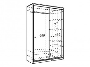 Шкаф-купе Рене 1500 вариант 1 (ЛДСП/ЛДСП) в Ханты-Мансийске - hanty-mansiysk.ok-mebel.com | фото 4