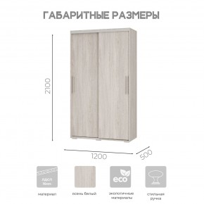 Шкаф-купе ШКК-11 (ясень белый) в Ханты-Мансийске - hanty-mansiysk.ok-mebel.com | фото 7