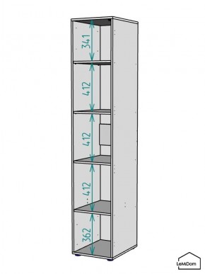 Шкаф Linnea MHR-1-2 2050х400х510 (Белый-М 11.1.2) в Ханты-Мансийске - hanty-mansiysk.ok-mebel.com | фото 3