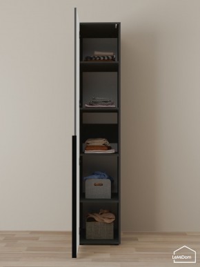 Шкаф Linnea MHR-1-2 2050х400х510 (Графит-М 11.1.25) в Ханты-Мансийске - hanty-mansiysk.ok-mebel.com | фото 4