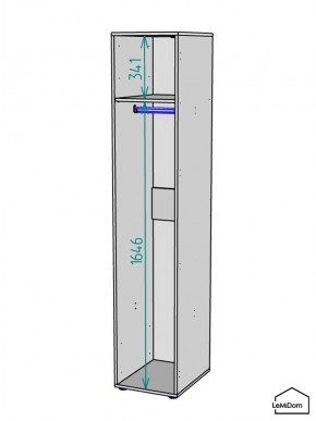Шкаф Linnea MHR-1 2050х400х510 (Белый-М 11.1.2) в Ханты-Мансийске - hanty-mansiysk.ok-mebel.com | фото 3