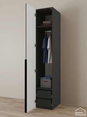 Шкаф Linnea MHR-1-3 2050х400х510 (Графит-М 11.1.25) в Ханты-Мансийске - hanty-mansiysk.ok-mebel.com | фото 5