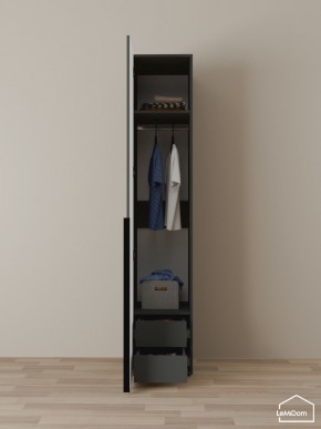 Шкаф Linnea MHR-1-3 2050х400х510 (Графит-М 11.1.25) в Ханты-Мансийске - hanty-mansiysk.ok-mebel.com | фото 6