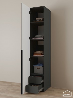 Шкаф Linnea MHR-1-4 2050х400х510 (Графит-М 11.1.25) в Ханты-Мансийске - hanty-mansiysk.ok-mebel.com | фото 6