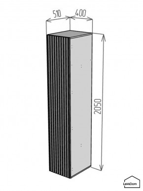 Шкаф Linnea MHR-1PO-4 2050х400х510 (Белый-М 11.1.2) в Ханты-Мансийске - hanty-mansiysk.ok-mebel.com | фото 2