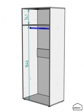 Шкаф Linnea MHR-2 2050х800х510 (ДВ-М 11.1.25) в Ханты-Мансийске - hanty-mansiysk.ok-mebel.com | фото 3