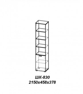 Шкаф Лотос ШК-830 Бодега белая в Ханты-Мансийске - hanty-mansiysk.ok-mebel.com | фото