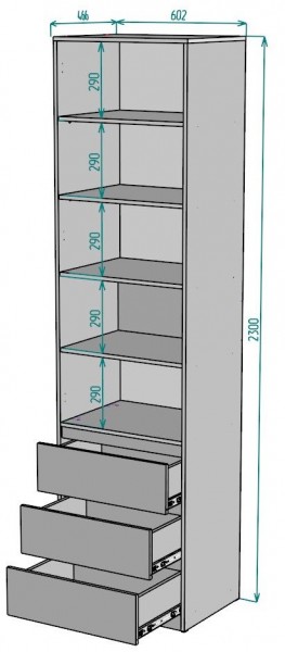 Шкаф Мальта H156 в Ханты-Мансийске - hanty-mansiysk.ok-mebel.com | фото 2