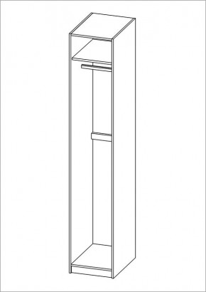 Шкаф ПЕГАС однодверный, цвет Дуб Сонома в Ханты-Мансийске - hanty-mansiysk.ok-mebel.com | фото 3