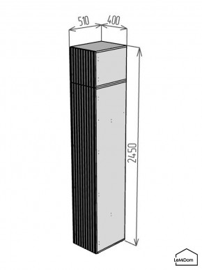 Шкаф с антресолью Linnea MHR-1A-1 2450х400х510 (Белый-М 11.1.1) в Ханты-Мансийске - hanty-mansiysk.ok-mebel.com | фото 2