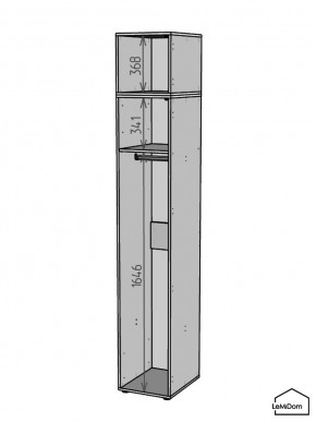 Шкаф с антресолью Linnea MHR-1A-1 2450х400х510 (Белый-М 11.1.1) в Ханты-Мансийске - hanty-mansiysk.ok-mebel.com | фото 3