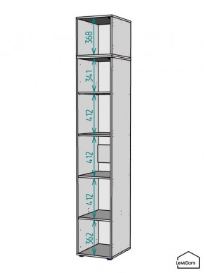 Шкаф с антресолью Linnea MHR-1A-2 2450х400х510 (Белый-М 11.1.1) в Ханты-Мансийске - hanty-mansiysk.ok-mebel.com | фото 3