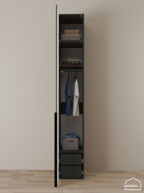 Шкаф с антресолью Linnea MHR-1A-3 2450х400х510 (Графит-М 11.1.25) в Ханты-Мансийске - hanty-mansiysk.ok-mebel.com | фото 6
