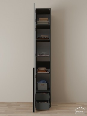 Шкаф с антресолью Linnea MHR-1A-4 2450х400х510 (Графит-М 11.1.25) в Ханты-Мансийске - hanty-mansiysk.ok-mebel.com | фото 4