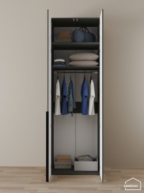 Шкаф с антресолью Linnea MHR-2A-1 2450х800х510 (Графит-М 11.1.25) в Ханты-Мансийске - hanty-mansiysk.ok-mebel.com | фото 4