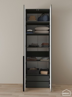 Шкаф с антресолью Linnea MHR-2A-3 2450х800х510 (Графит-М 11.1.25) в Ханты-Мансийске - hanty-mansiysk.ok-mebel.com | фото 5