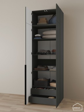 Шкаф с антресолью Linnea MHR-2A-3 2450х800х510 (Графит-М 11.1.25) в Ханты-Мансийске - hanty-mansiysk.ok-mebel.com | фото 6