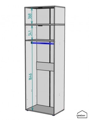 Шкаф с антресолью Linnea MHR-2POA-1 2450х800х510 (Белый-М 11.1.2) в Ханты-Мансийске - hanty-mansiysk.ok-mebel.com | фото 3