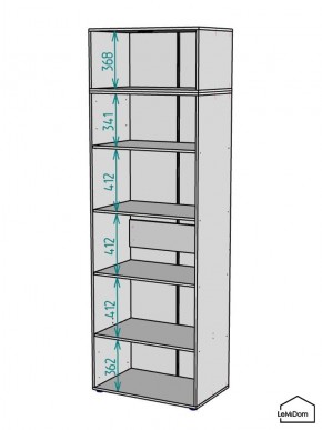 Шкаф с антресолью Linnea MHR-2POA-2 2450х800х510 (Белый-М 11.1.2) в Ханты-Мансийске - hanty-mansiysk.ok-mebel.com | фото 3