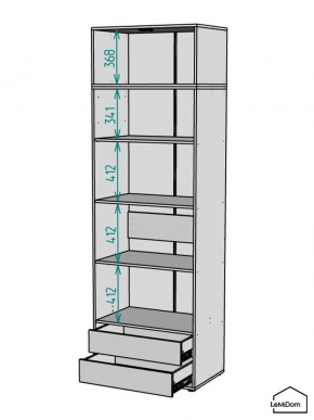 Шкаф с антресолью Linnea MHR-2POA-4 2450х800х510 (Белый-М 11.1.1) в Ханты-Мансийске - hanty-mansiysk.ok-mebel.com | фото 3