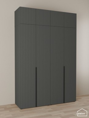 Шкаф с антресолью Linnea MHR-4A-1 2450х1600х510 (Графит-М 11.1.25) в Ханты-Мансийске - hanty-mansiysk.ok-mebel.com | фото