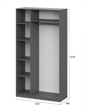 Шкаф ШК-5 (1200) Графит серый в Ханты-Мансийске - hanty-mansiysk.ok-mebel.com | фото 5