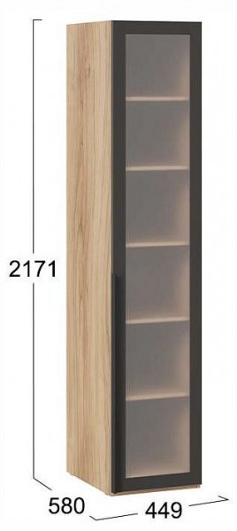 Шкаф-витрина Порто СМ-393.07.008 в Ханты-Мансийске - hanty-mansiysk.ok-mebel.com | фото 3