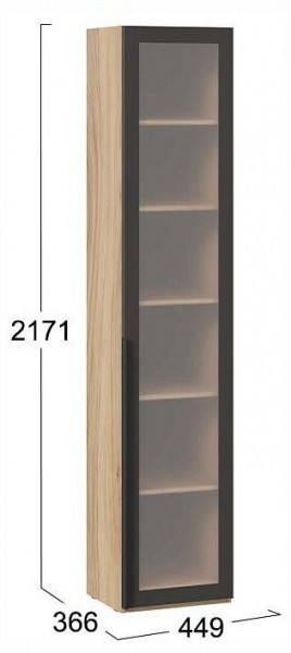 Шкаф-витрина Порто СМ-393.07.213 в Ханты-Мансийске - hanty-mansiysk.ok-mebel.com | фото 4