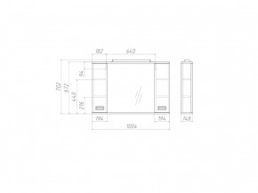 Шкаф-зеркало Cube 100 Эл. Домино (DC5013HZ) в Ханты-Мансийске - hanty-mansiysk.ok-mebel.com | фото 2