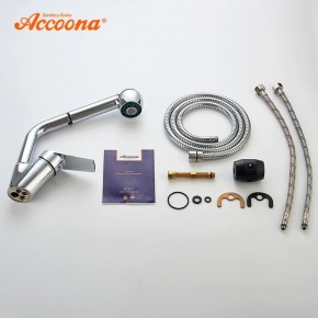 Смеситель для кухни Accoona A5410 с вытягивающейся лейкой в Ханты-Мансийске - hanty-mansiysk.ok-mebel.com | фото 3