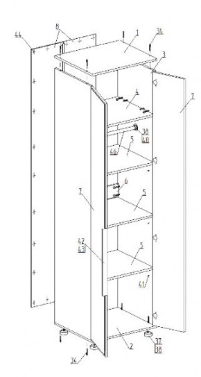 Спальный гарнитур "Лео" (модульный) в Ханты-Мансийске - hanty-mansiysk.ok-mebel.com | фото 11