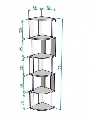 Стеллаж Maria S113-MA (Дуб Сонома) в Ханты-Мансийске - hanty-mansiysk.ok-mebel.com | фото 3