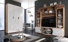 Стенка Виста (Белый глянец/Дуб крафт) в Ханты-Мансийске - hanty-mansiysk.ok-mebel.com | фото 3