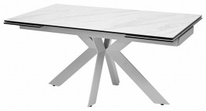 Стол BELLUNO 160 MARBLES KL-99 Белый мрамор матовый, итальянская керамика/ белый каркас, ®DISAUR в Ханты-Мансийске - hanty-mansiysk.ok-mebel.com | фото 2