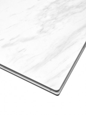 Стол BELLUNO 160 MARBLES KL-99 Белый мрамор матовый, итальянская керамика/ белый каркас, ®DISAUR в Ханты-Мансийске - hanty-mansiysk.ok-mebel.com | фото 4