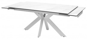 Стол BELLUNO 160 MARBLES KL-99 Белый мрамор матовый, итальянская керамика/ белый каркас, ®DISAUR в Ханты-Мансийске - hanty-mansiysk.ok-mebel.com | фото 5