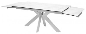 Стол BELLUNO 160 MARBLES KL-99 Белый мрамор матовый, итальянская керамика/ белый каркас, ®DISAUR в Ханты-Мансийске - hanty-mansiysk.ok-mebel.com | фото 7