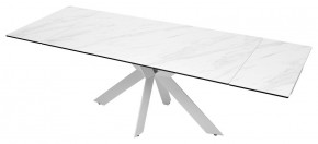 Стол BELLUNO 160 MARBLES KL-99 Белый мрамор матовый, итальянская керамика/ белый каркас, ®DISAUR в Ханты-Мансийске - hanty-mansiysk.ok-mebel.com | фото 8