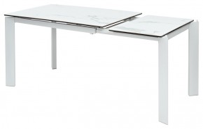 Стол CORNER 120 HIGH GLOSS STATUARIO керамика, стекло/ белый каркас, ®DISAUR в Ханты-Мансийске - hanty-mansiysk.ok-mebel.com | фото 3