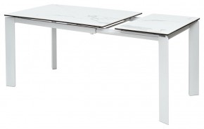 Стол CORNER 120 HIGH GLOSS STATUARIO керамика, стекло/ белый каркас, ®DISAUR в Ханты-Мансийске - hanty-mansiysk.ok-mebel.com | фото 4
