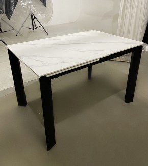 Стол CORNER 120 MATT WHITE MARBLE SOLID CERAMIC / BLACK, ®DISAUR в Ханты-Мансийске - hanty-mansiysk.ok-mebel.com | фото 2