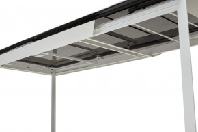 Стол CREMONA 140 HIGH GLOSS STATUARIO Белый мрамор глянцевый, керамика/ белый каркас, ®DISAUR в Ханты-Мансийске - hanty-mansiysk.ok-mebel.com | фото 2