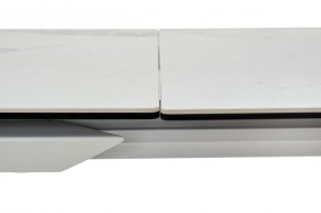 Стол CREMONA 140 HIGH GLOSS STATUARIO Белый мрамор глянцевый, керамика/ белый каркас, ®DISAUR в Ханты-Мансийске - hanty-mansiysk.ok-mebel.com | фото 3