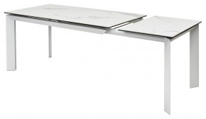 Стол CREMONA 140 HIGH GLOSS STATUARIO Белый мрамор глянцевый, керамика/ белый каркас, ®DISAUR в Ханты-Мансийске - hanty-mansiysk.ok-mebel.com | фото 8