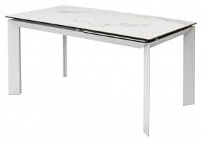 Стол CREMONA 140 HIGH GLOSS STATUARIO Белый мрамор глянцевый, керамика/ белый каркас, ®DISAUR в Ханты-Мансийске - hanty-mansiysk.ok-mebel.com | фото 9