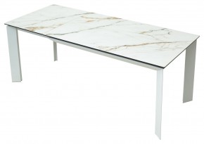 Стол CREMONA 160 KL-188 Контрастный мрамор / белый каркас, ®DISAUR в Ханты-Мансийске - hanty-mansiysk.ok-mebel.com | фото 2