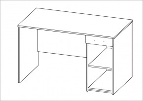 Стол КАСТОР письменный с одной тумбой и одним ящиком, цвет Дуб Венге в Ханты-Мансийске - hanty-mansiysk.ok-mebel.com | фото 3