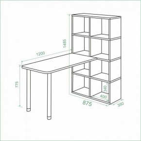 Стол компьютерный Bartolo в Ханты-Мансийске - hanty-mansiysk.ok-mebel.com | фото 2